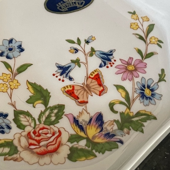 AYNSLEY Cottage Garden Butter Dish. BONE CHINA. Made in England - Picture 2 of 5